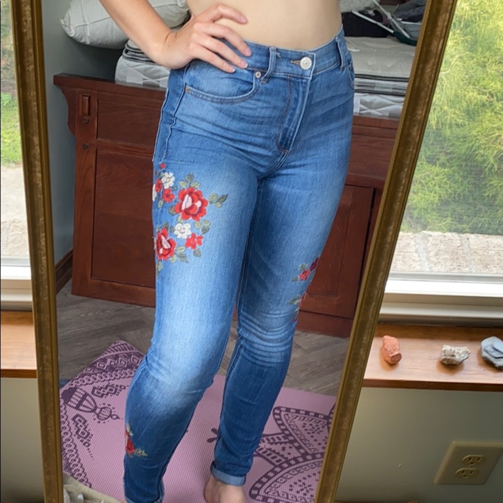 Embroidered jeans